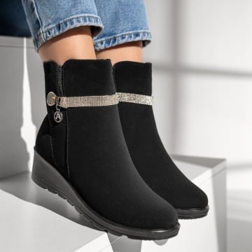 Ghete dama cu platforma negru suede ZEF12851, 3, zeforia.ro