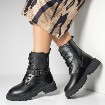 Ghete dama negre cu fermoar MOD12191, 2, modlet.ro
