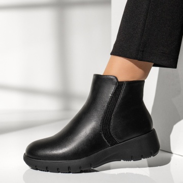 Ghete dama scurte cu fermoar negre MOD14083, 3, modlet.ro