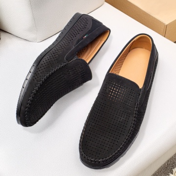 Mocasini barbati cu perforatii negru suede ZEF13558, 1, zeforia.ro