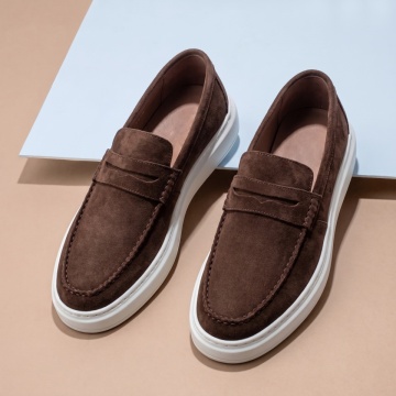 Mocasini barbati maro suede din Piele naturala LEO11, 2, modlet.ro