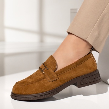Mocasini dama cu talpa joasa maro suede IRIS16, 2, modlet.ro