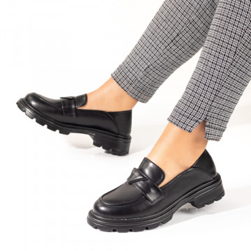 Mocasini dama negri cu talpa groasa MOD10049, 3, modlet.ro