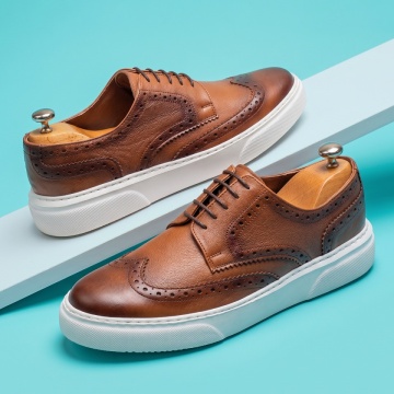 Pantofi barbati, Pantofi casual barbati cu siret maro din Piele naturala MOD13791, modlet.ro