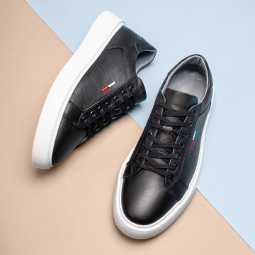 Pantofi casual barbati cu siret negri din Piele naturala MOD13774, 2, modlet.ro
