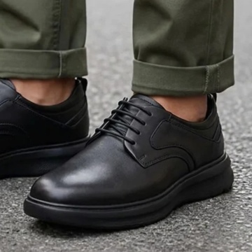 Pantofi barbati, Pantofi casual barbati cu siret negri din Piele naturala VALI14, modlet.ro