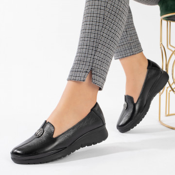 Pantofi casual cu platforma negri din Piele naturala MOD11234, 2, modlet.ro
