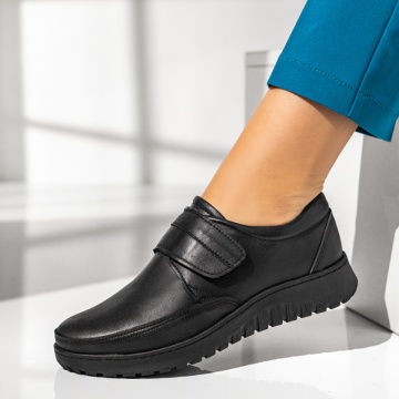 Pantofi casual dama cu inchidere cu scai negri din Piele naturala MOD14048, 2, modlet.ro