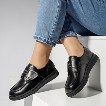 Pantofi casual dama cu inchidere cu scai negri IRIS18, 2, modlet.ro