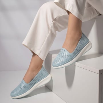 Pantofi dama, Pantofi casual dama cu platforma albastri din Piele naturala SARA8, modlet.ro