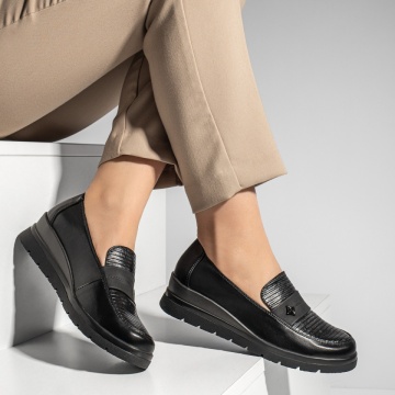 Pantofi casual dama cu platforma negri ANA75, 4, modlet.ro