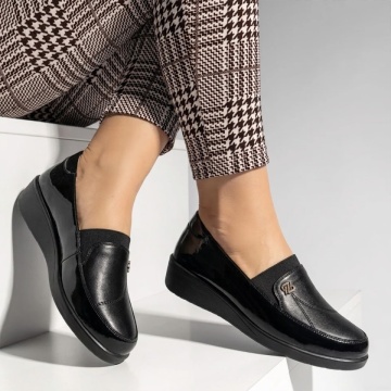 Pantofi casual dama cu platforma negri MARA23, 3, modlet.ro