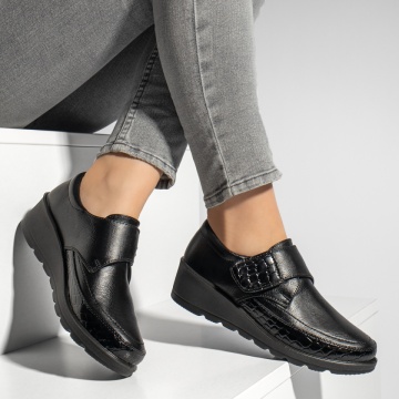 Pantofi casual dama cu platforma negri MOD06218, 3, modlet.ro