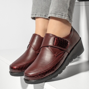 Pantofi casual dama cu platforma visinii MOD06218, 2, modlet.ro