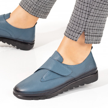 Pantofi casual dama cu scai albastri din Piele naturala MOD10350, 2, modlet.ro