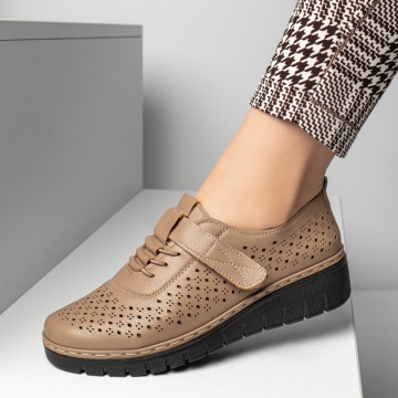 Pantofi casual dama cu scai maro MOD13353, 3, modlet.ro