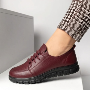 Pantofi casual dama cu siret elastic visinii GINA3, 3, modlet.ro