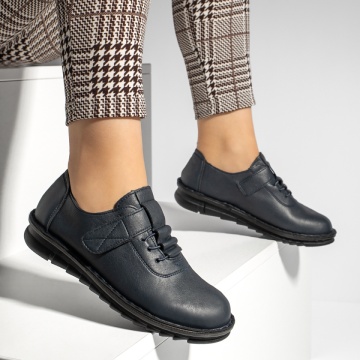 Pantofi casual dama cu siret si scai albastri MOD13227, 4, modlet.ro
