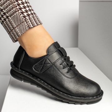 Pantofi casual dama cu siret si scai negri MOD13227, 2, modlet.ro