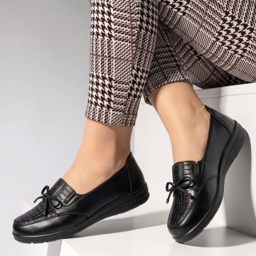 Pantofi casual dama cu talpa joasa negri IOANA27, 2, modlet.ro