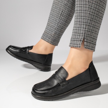 Pantofi casual dama cu talpa joasa negri MOD10947, 1, modlet.ro