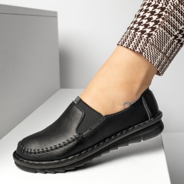 Pantofi casual dama cu talpa joasa negri MOD13231, 2, modlet.ro