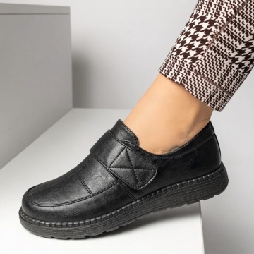 Pantofi casual dama cu talpa joasa si inchidere cu scai negri DORA42, 3, modlet.ro
