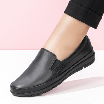 Pantofi casual dama negri din Piele naturala MOD03653, 3, modlet.ro