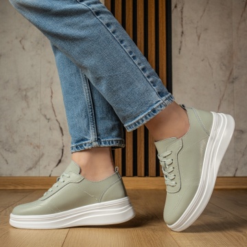 Pantofi casual dama verzi din Piele naturala MOD12977, 4, modlet.ro