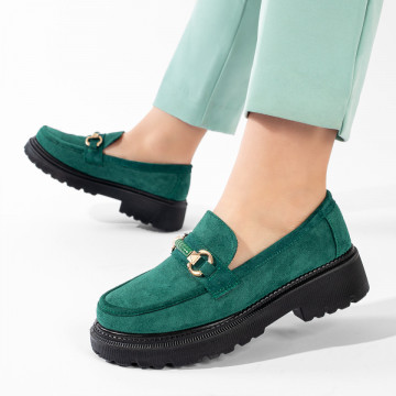 Pantofi casual dama verzi suede MOD11208, 4, modlet.ro
