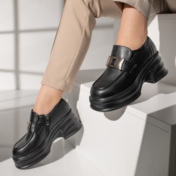 Pantofi dama casual negri cu platforma MOD11831, 2, modlet.ro