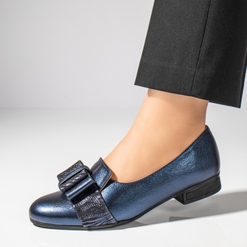 Pantofi dama cu funda albastri din Piele naturala MOD06411, 3, modlet.ro