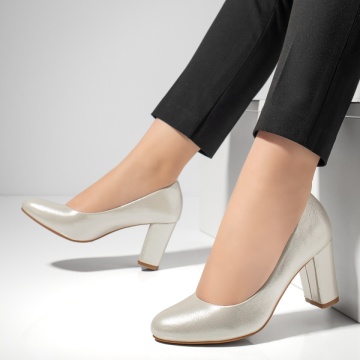 Pantofi dama cu toc argintii MOD02834, 1, modlet.ro