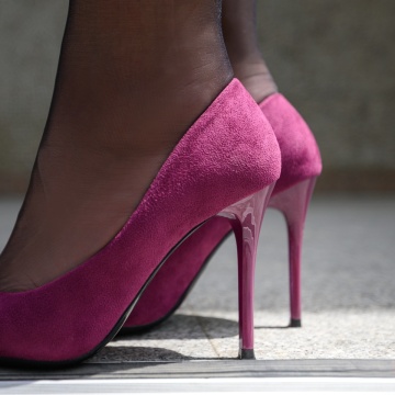 Pantofi dama Stiletto mov suede si accesoriu cu pietre aplicate MOD06157, 2, modlet.ro