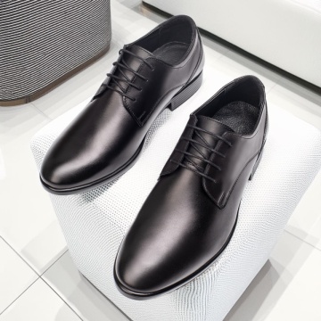 Pantofi eleganti barbati cu siret negri din Piele naturala MOD03871, 2, modlet.ro