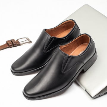 Pantofi eleganti barbati negri din Piele naturala NICU2, 3, modlet.ro