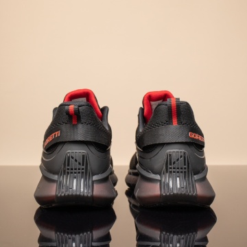 Pantofi sport barbati din material textil negru cu rosu MOD13453, 4, modlet.ro