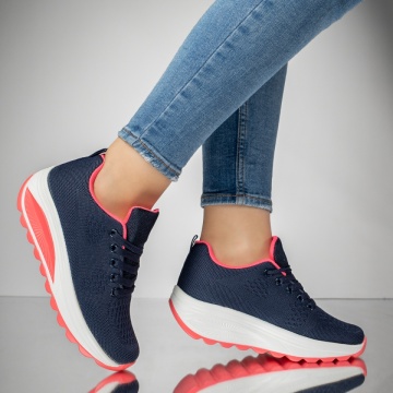 Pantofi sport dama albastru cu roz MOD13208, 4, modlet.ro