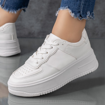 Pantofi sport dama albi MOD03372, 2, modlet.ro