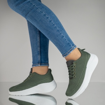 Pantofi sport dama cu platforma verzi MOD14211