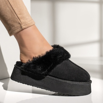 Papuci dama tip UG negru suede ZEF12612, 3, zeforia.ro