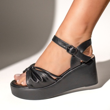 Sandale dama cu platforma negre MOD11603, 1, modlet.ro