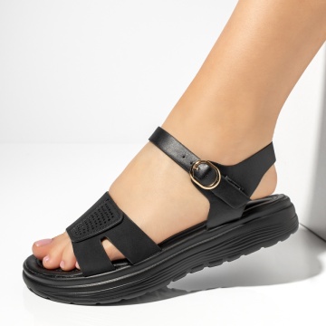 Sandale dama cu platforma negre MOD13395, 2, modlet.ro