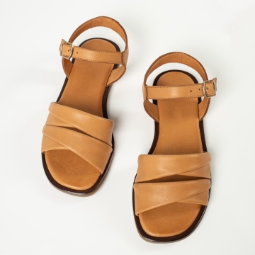 Sandale dama cu talpa joasa maro din Piele naturala MOD13629, 3, modlet.ro