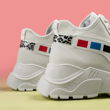 Sneakers dama cu talpa groasa albi MOD14075, 4, modlet.ro