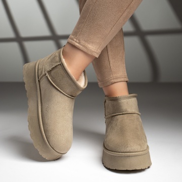 Cizme dama scurte verde suede MOD12590, 4, modlet.ro