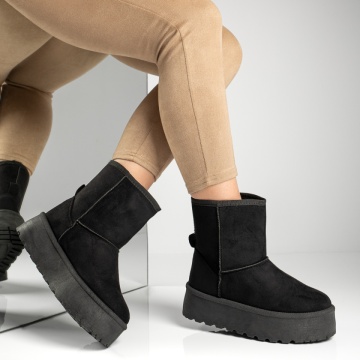 Cizme dama tip UG negru suede MOD12269, 3, modlet.ro
