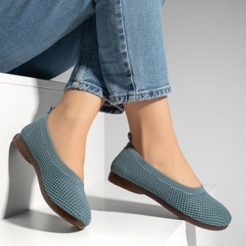 Espadrile dama cu talpa joasa din material textil albastru deschis ZEF13064, 4, zeforia.ro