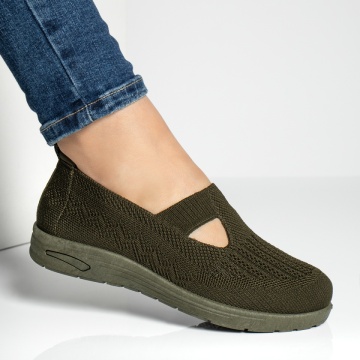 Espadrile dama cu talpa joasa din material textil verzi MOD13062, 3, modlet.ro