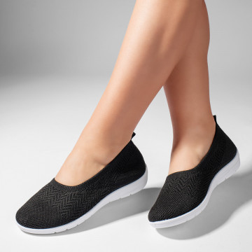 Espadrile dama cu talpa joasa negre MOD11222, 4, modlet.ro